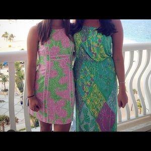 Lilly Pulitzer Green and Pink Dress